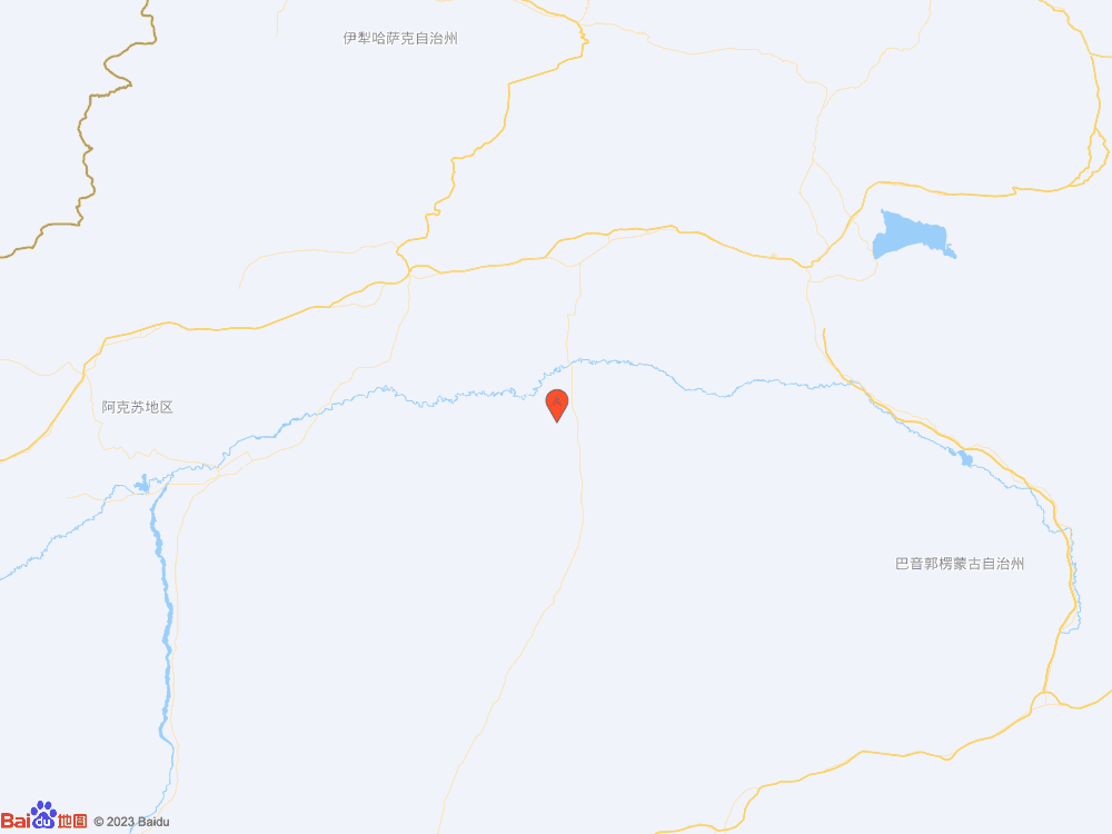 新疆巴音郭楞州尉犁县（北纬40.85度，东经84.13度）发生3.0级地震