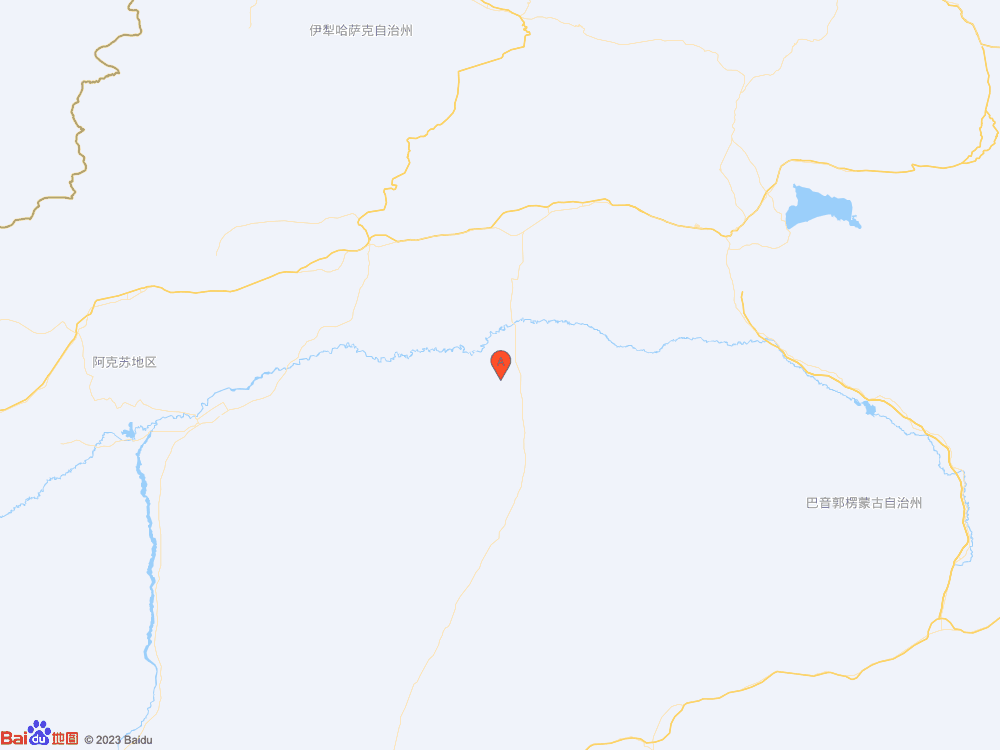 新疆巴音郭楞州尉犁县（北纬40.82度，东经84.12度）发生3.0级地震