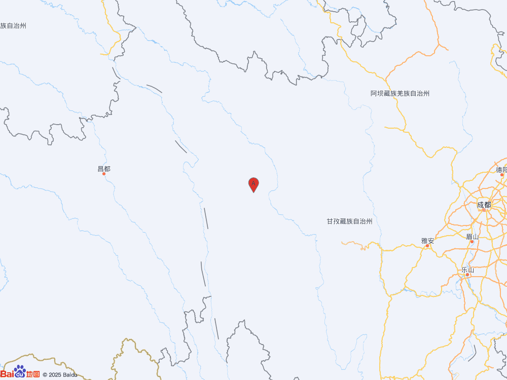 四川甘孜州新龙县（北纬30.90度，东经99.89度）发生3.2级地震