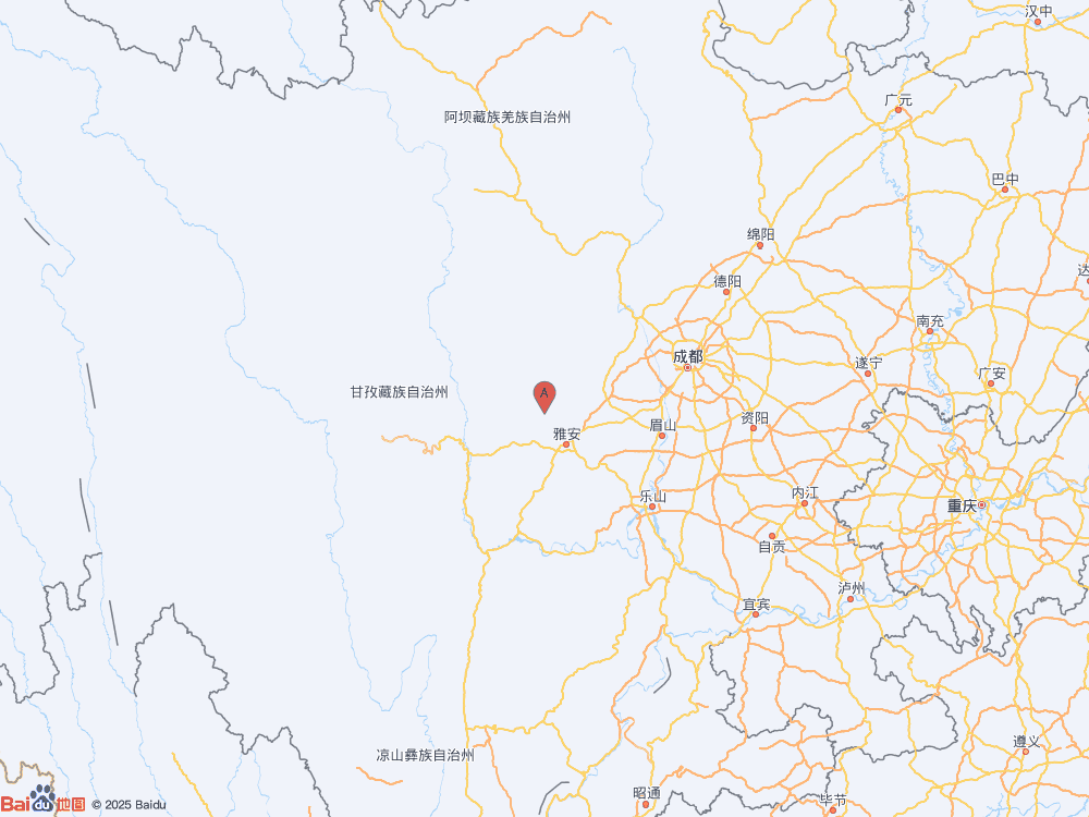 四川雅安市宝兴县发生3.1级地震