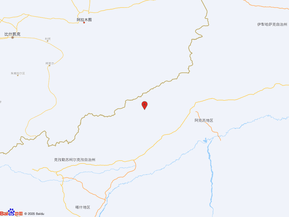 新疆阿克苏地区乌什县（北纬41.20度，东经78.77度）发生3级地震