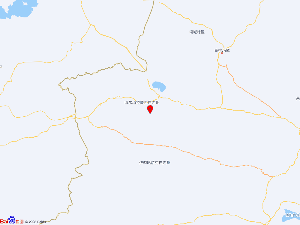 新疆博尔塔拉州精河县（北纬44.30度，东经82.69度）发生3.8级地震