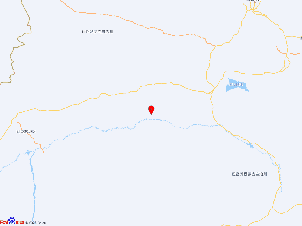 新疆巴音郭楞州轮台县（北纬41.34度，东经84.47度）发生3.3级地震